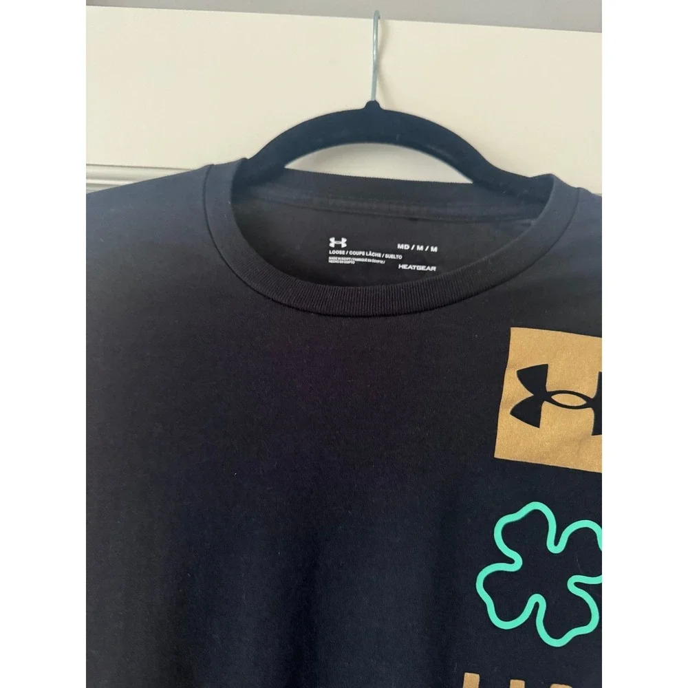 Under Armour men's tee size medium, all‎ luck, four leaf clover